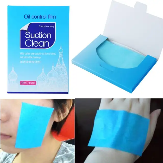 top selling 100pcs pack clear oil absorbing sheets oil control film oil control sheet