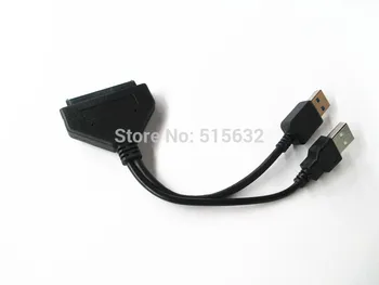 

High quality Super-Speed USB 3.0 Male to SATA 22 Pin Female Adapter Cable with USB 2.0 Power Cable