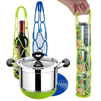 

Creative Multi-Function Silicone Wine Bottle Carrier Holders Hanger Heat Resistant Hot Pad Trivet Drying Pot Mat Kitchen Cushion