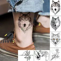 Водостойкая временная татуировка наклейка лиса олень животное рука временная татуировка флэш-Тату маленький художественные татуировки