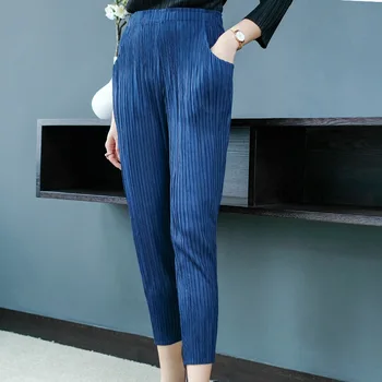 

Spring New Pencil Pants Women's Casual Loose Fashion Wrinkle Pleated Pants