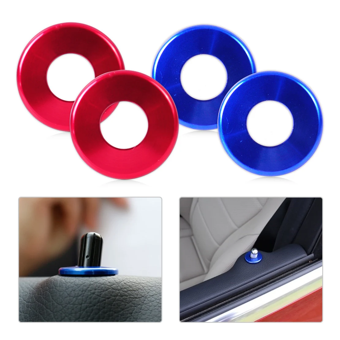 DWCX Front Door Lock Knob Pins Button Grommet Ferrule Trim Cover