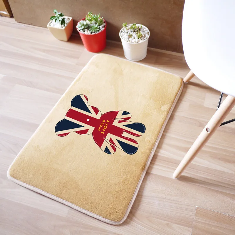 40x60CM Comfortable British Style Carpet of Living Bedroom Mat Non slip