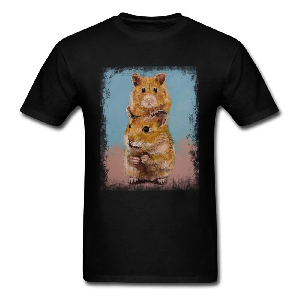HAMSTERS Men Company cosie Tops Tees Round Collar Summer/Autumn Cotton T Shirt Geek Short Sleeve T Shirts Wholesale HAMSTERS black