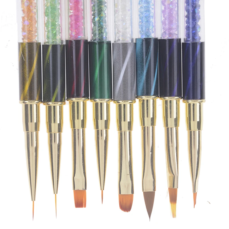 

2019 Professional UV Gel Acrylic Nail Art Brush Set Design Gel Polish Painting Drawing Pen Manicure Nails Tips Tools Beauty