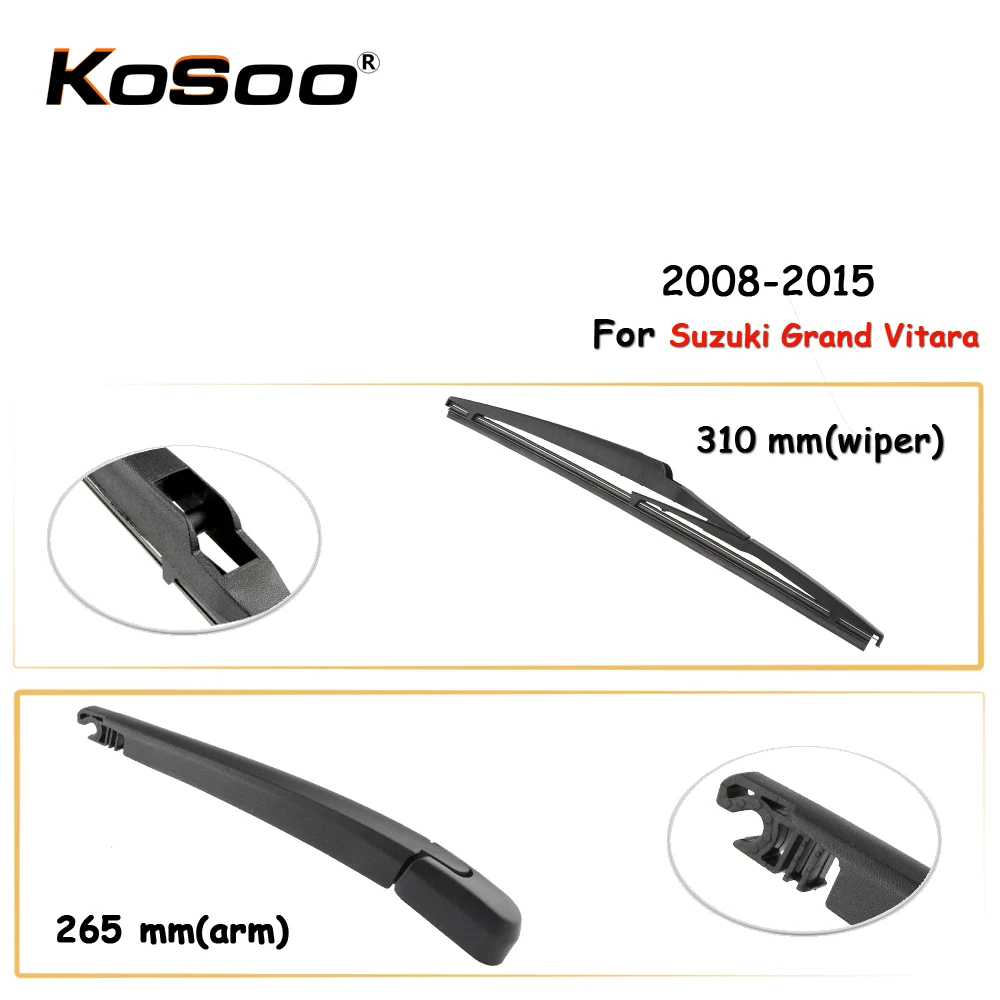 KOSOO Auto Rear Wiper Blade For Suzuki Grand Vitara,310 mm 2008 2015