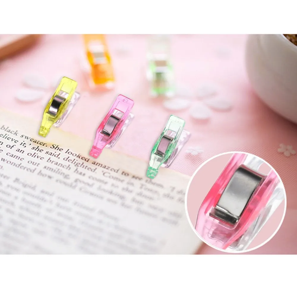 Dropshipping 65 PCS Colorful Sewing Craft Quilt Binding Plastic Clips Clamps Pack | Дом и сад