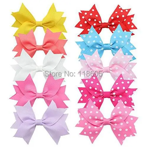 New Hair Bows Clips Ribbon Barrettes for Girls  Lt Blue.jpg