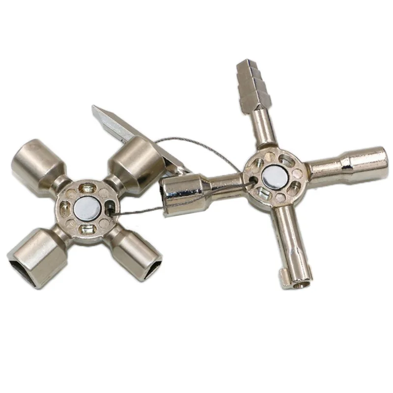 

Universal 10 in 1 Multifunction 4 Ways Triangle Wrench Key Plumber Keys Triangle For Gas Electric Meter Cabinets Bleed Radiators
