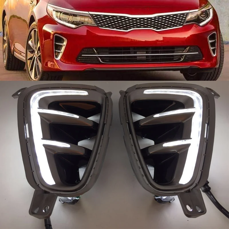 Car High Quality LED Daytime Running Light For Kia Optima K5 2016 2017 Front Bumper Fog
