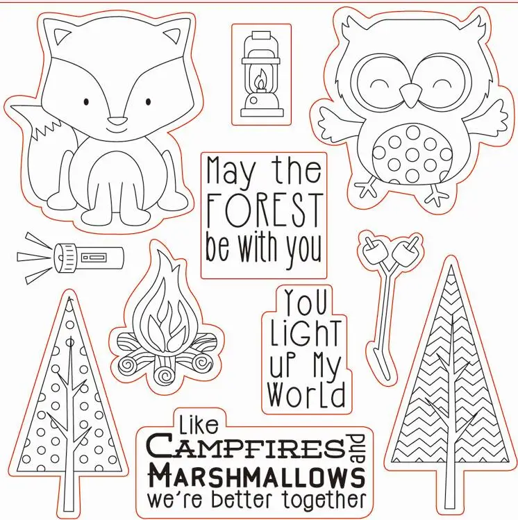 Kawaii животных прозрачный значок для DIY Скрапбукинг карты ручной работы/Фотоальбом украшения - Color: 4426