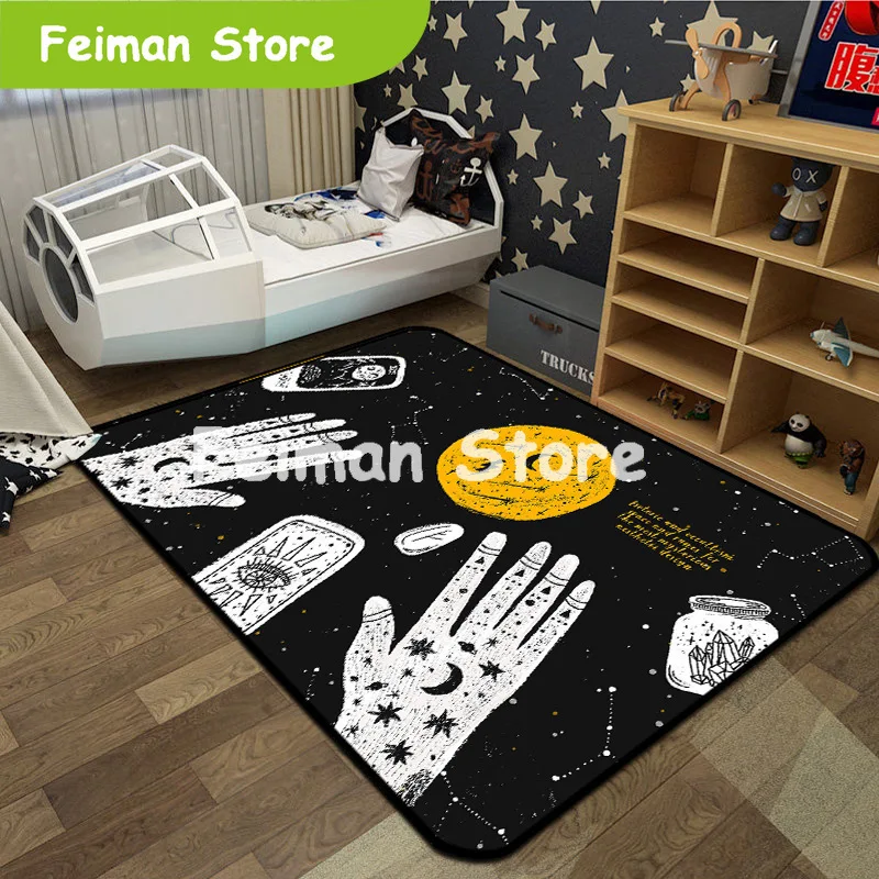 European Witchcraft Carpets For Living Room Bedroom Carpet Rugs Home Decor Kids Room Floor Mat Coffee Table Area Rectangular Rug