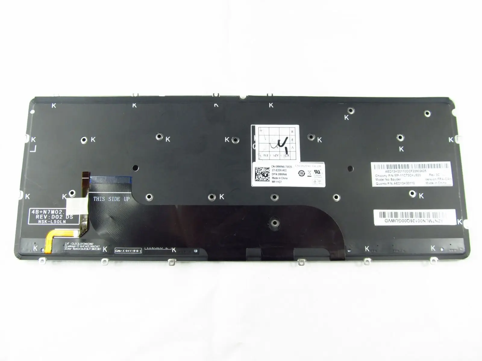 Для Dell XPS 12(9Q23)(9Q33)(9333) Серия Клавиатура ноутбука с подсветкой США MH2X1 без рамки