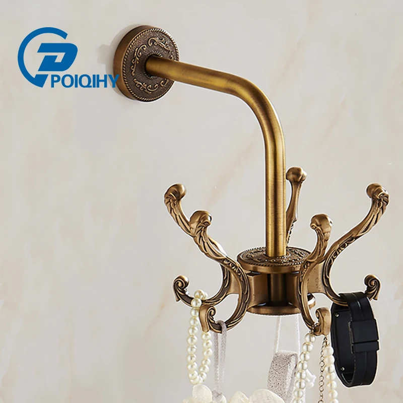

POIQIHY Europe Style Robe Hooks Alunminum Material Wall Mounted Bathroom Accessories 1 Pieces Free Shipping
