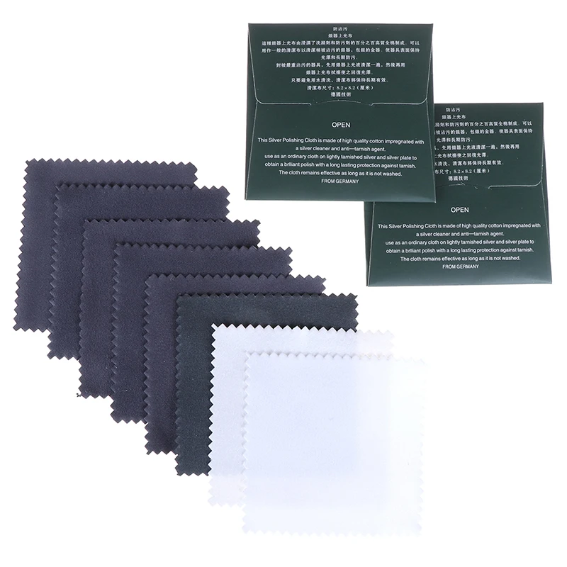 10Pcs Silver Polishing Cloth Cleaner Cleaning Cloth Anti-tarnish Cleaning Cloth Tools