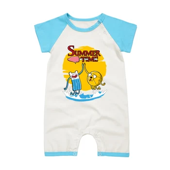

2017 Baby Romper on-pieces Clothing Set Cartoon Finn Jake Cute Baby Boys Jumspsuits Short Sleeve Newborn Girls Overalls