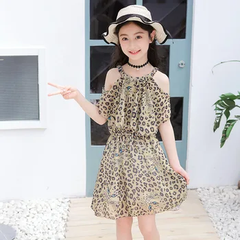 

New Summer Girls Dresses Kids Floral Bohemian Dress Children Butterfly Chiffon Strapless Dresses for Teens Girls Clothes H170