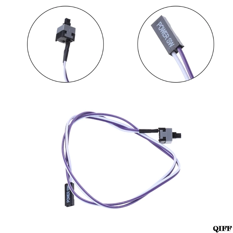 

PC Computer Desktop ATX Power On Supply Reset Cable Cord Switch Connector Mar28