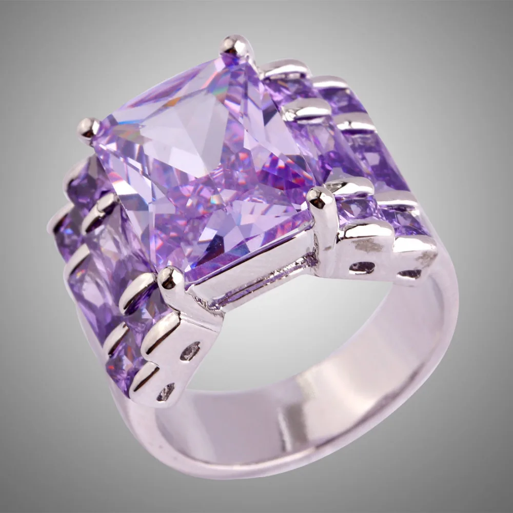 Merthus Tourmaline Lab Created Gemstone Silver Plated Ring Wedding