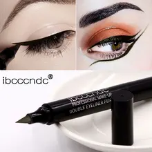 Ibcccndc 6 цветов Подводка для глаз жидкий карандаш Быстросохнущий 2в1 водонепроницаемый двухсторонний макияж штампы крыло подводка для глаз карандаш TSLM2
