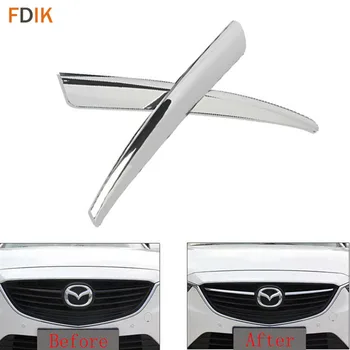 

2pcs ABS Chrome Front Grille Grill Mesh Cover Trims fit for Mazda 6 Atenza M6 2014 2015 2016