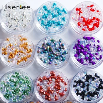 

Natural 9g/jar Mix Colourful 11 pot Irregular Colour Stone 3D Nail Rhinestone DIY Beauty Jewelry Accessories Manicure Tools