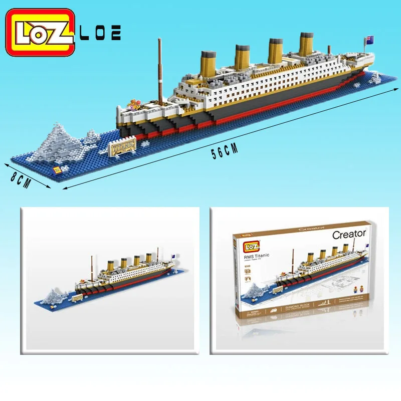 Строительные блоки LOZ Toys RMS Titanic Ship 3D строительные игрушка титановая лодка модель