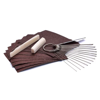 

New Acoustic Guitar DIY Tools Combo With Guitar Files For Nut Acoustic Guitar Bone Nut and Saddle and Sand Paper