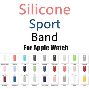 

Sport Colores Oliva Oscuro/Rojo de Rose/Cacao/arena Rosa Correa de Silicona Para Apple Venda de Reloj 42mm 38mm Serie 3 & 1 & 2