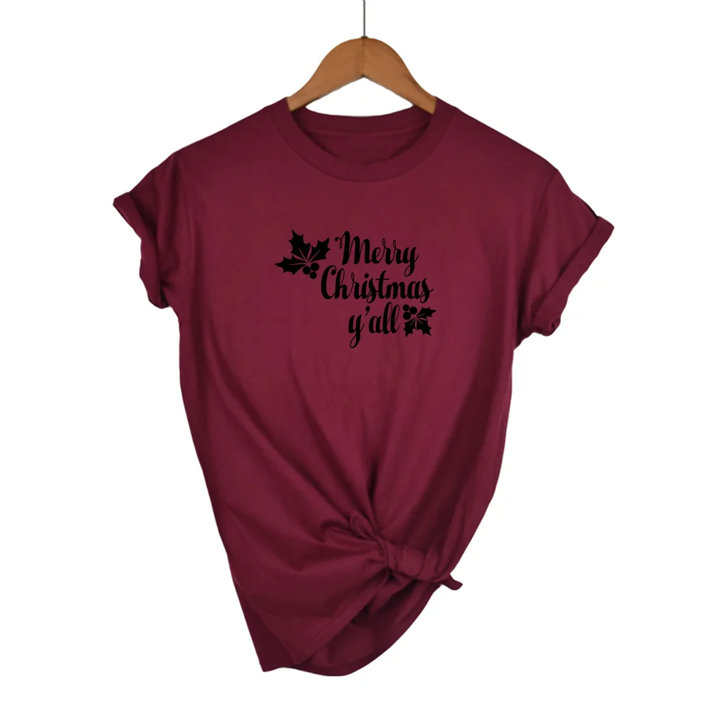 

Merry Christmas Yall Shirt red women fashion slogan graphic vintage vegan t-shirt grunge camisetas tumblr tee cotton gift tops