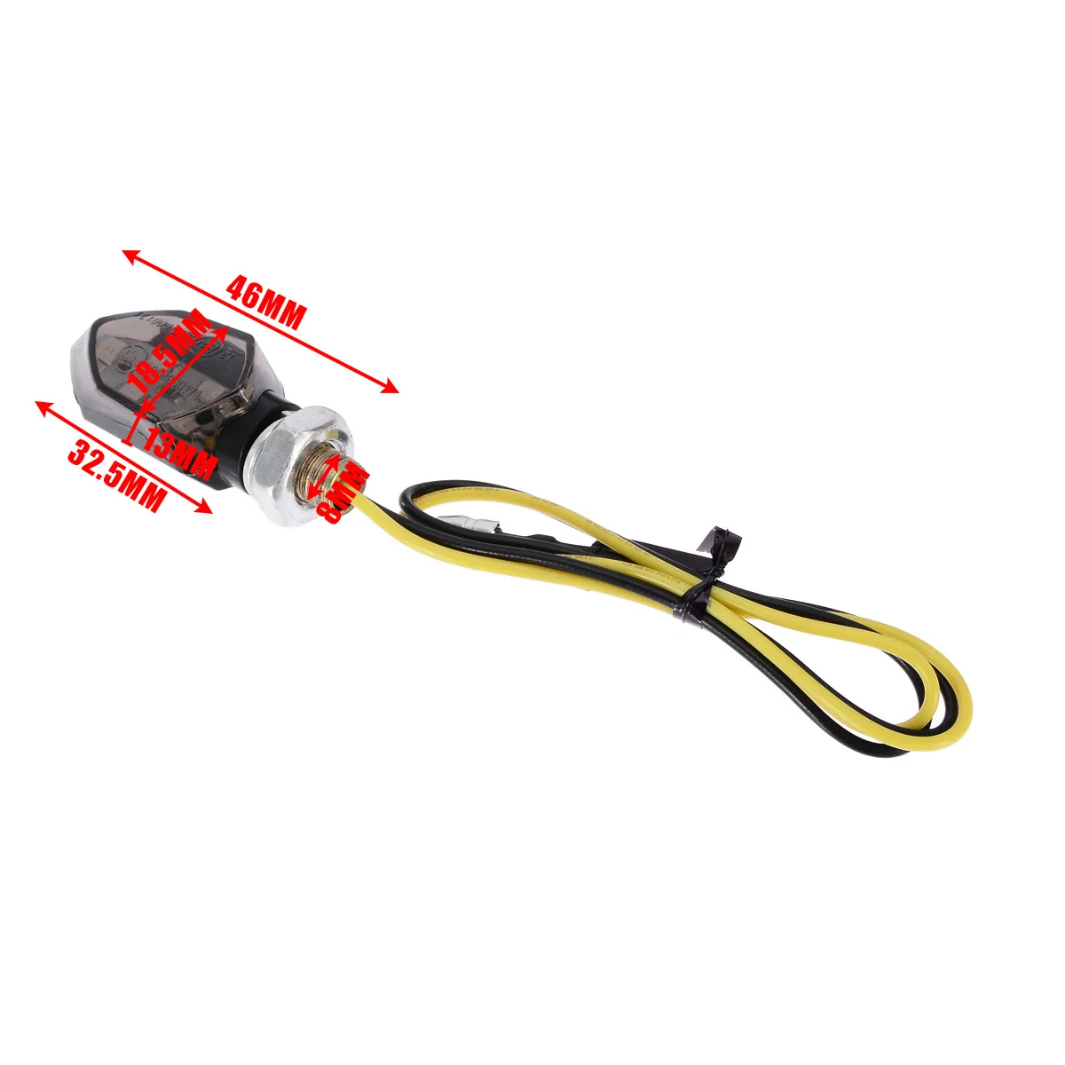 Mayitr 2pcs Mini Motorcycle 5 SMD LED Amber Turn Signal Indicator Light Blinker Lamp For Honda Suzuki Kawasaki KTM Dirt Bike ATV