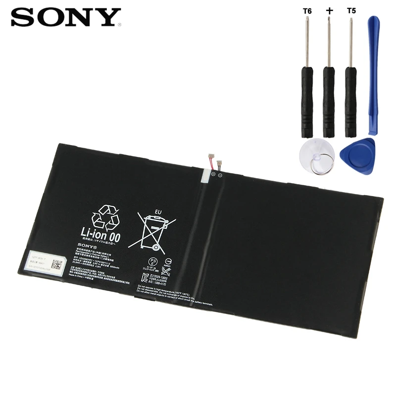 

Original SONY Tablet Battery For SONY Xperia Tablet Z2 SGP541CN LIS2206ERPC Genuine Replacement Tablet With Tool Battery 6000mAh