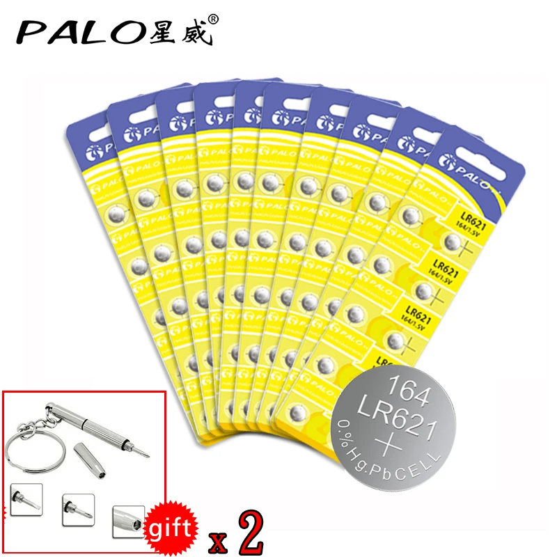 

100pcs/10Pack LR621 Button Cell Coin Battery LR621 164/1.5V Batteries for Colorful Night Light Alarm Projection Clock