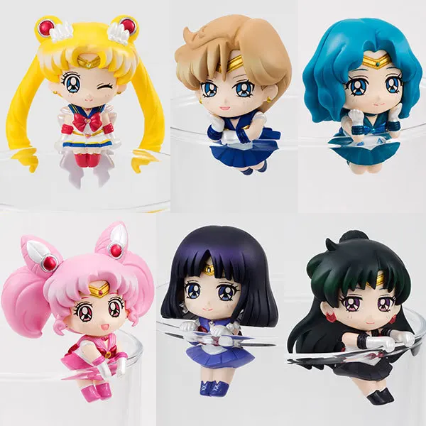 Anime 5 cm 6 PZ Sailor Moon Tazza di Te Giocattoli pz/set Tsukino Usagi Chibi PVC Action giocattoli Modello Da Collezione | Игрушки и