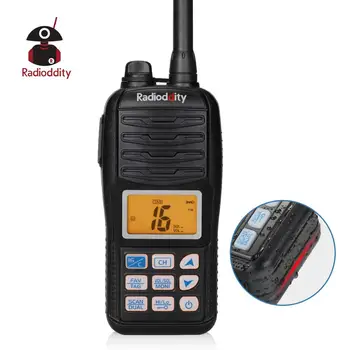 

Radioddity Voyage RV6 VHF Tri-watch Marine Radio IP67 Waterproof Floating with NOAA Weather Alert Emergency Strobe LED