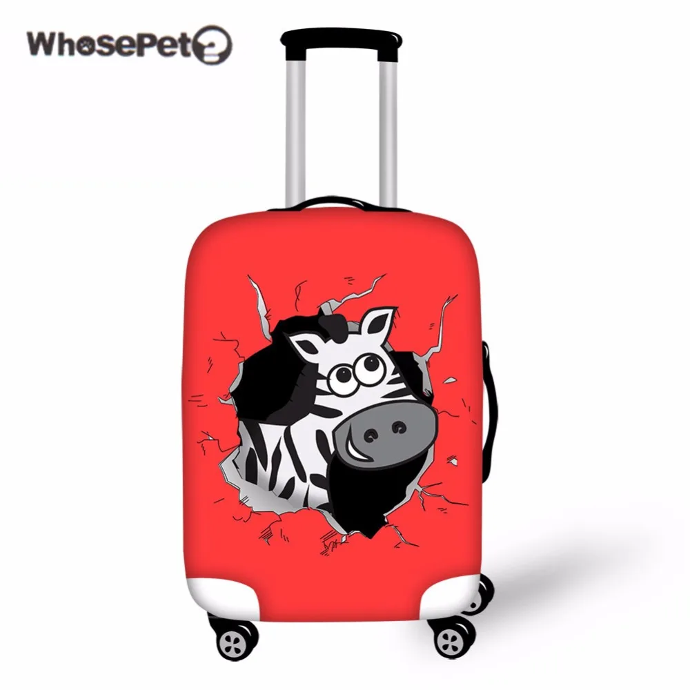 WHOSEPET Зебра Kawaii Чехол Эластичный толстый чемодан Чехлы для мангала багажника чехол милый чемодан защитный Туристические товары