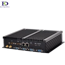 Kingdel Fanless barebone компьютер Intel Core i5 4200U Dual HDMI Wi-Fi USB 3.0 6 COM RS232 промышленного PC