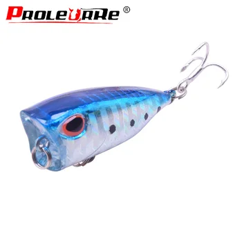 

1Pcs Mini Popper Fishing Lure Wobblers 4cm 3g artificial fishing bait Crankbait 6# high carbon steel hook isca Fishing Lures