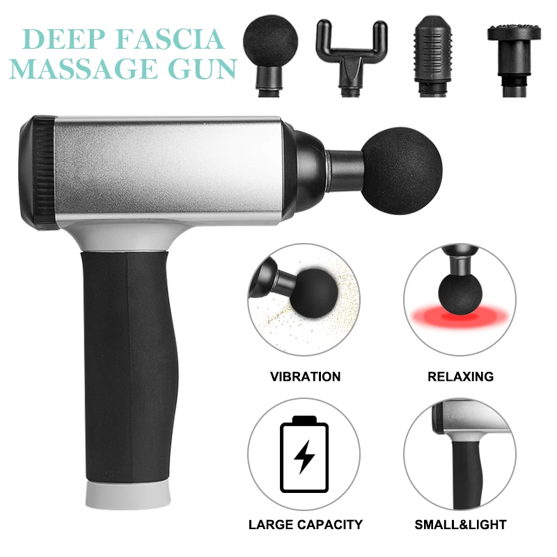 

5 files Electronic Therapy Body Massage muscle Gun High Frequency Vibrating Massage for Gun Body Relaxing for Gun Relief Pains