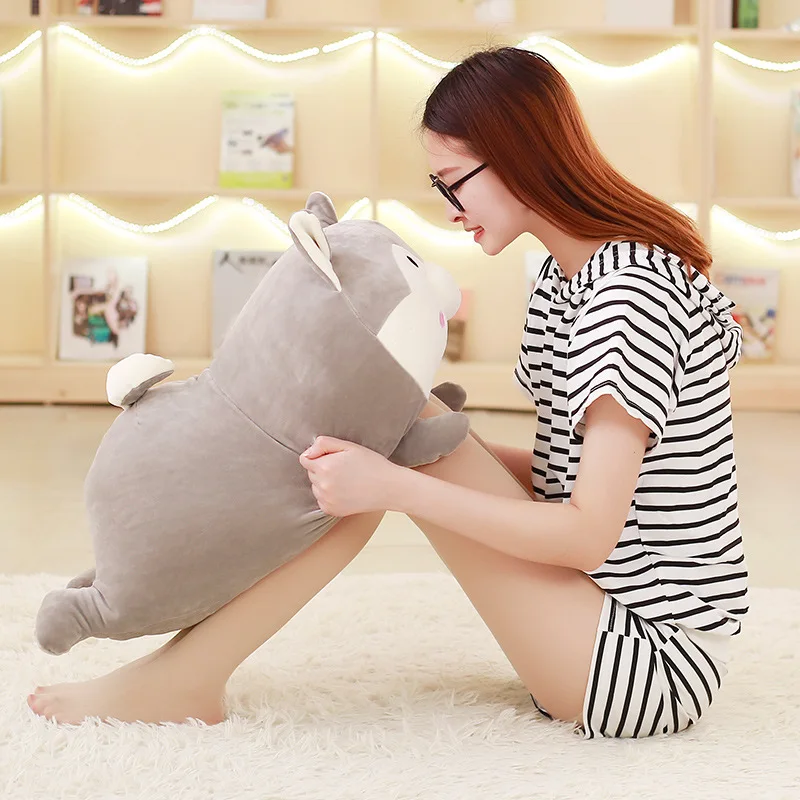 1pcs 4060cm Super Cute Dog Plush Toy Lovely Soft Stuffed Animal Fat Husky Dog Pillow Toys for Children Birthday Christmas Gift (8)