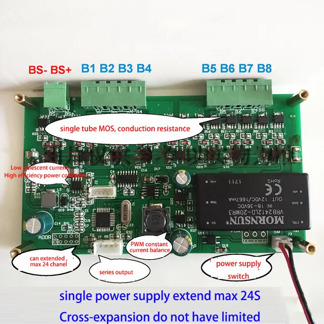 4s//8s//13s//20s Batterie au lithium Active l/'égaliseur Protection PCB Board Balance Kit