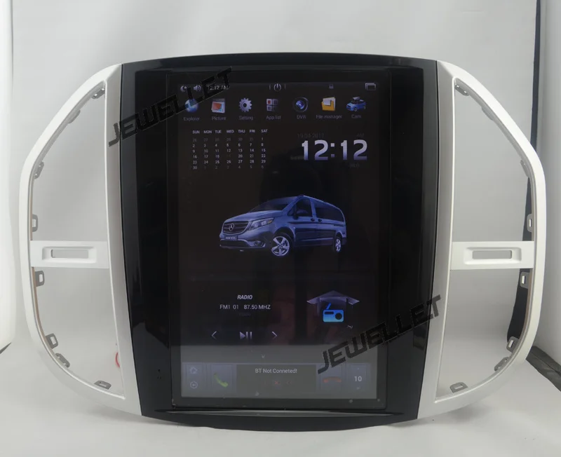 

12.1" tesla style vertical screen android 6.0 Quad core Car GPS Video Navigation for Benz Vito Metris 2016-2017