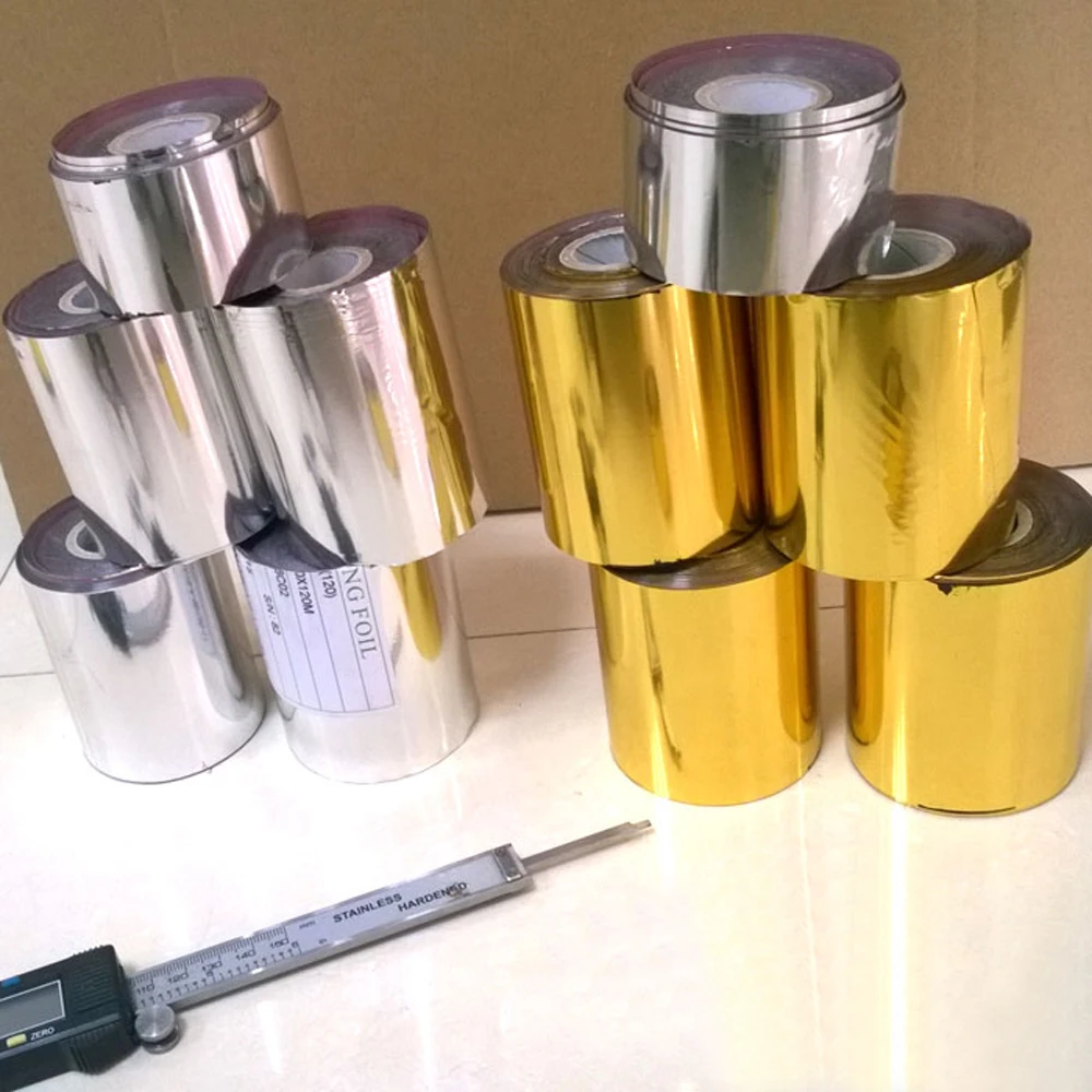 Free Shipping 3Rolls 4cmx120m Sliver Hot Stamping Foil Papers for Leather PU Bronzing Machine