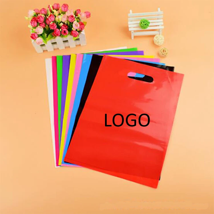 Free Shipping custom plastic bag for print gift packaging/shopping bag/printed logo handle plastic bag