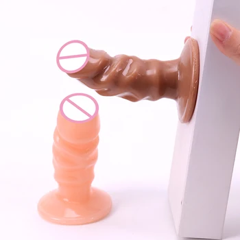 Female Masturbation Dildo With Suction Cup Artifical Clitoris Latex Adult Sex Toys for Women Pussy Massager Fake Penis Dildo 1