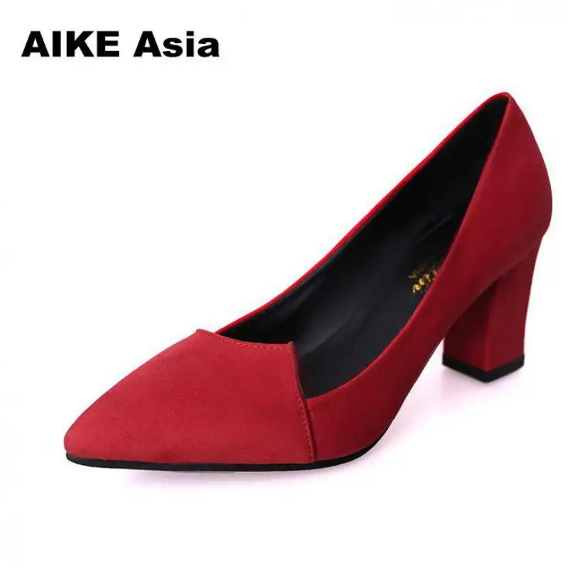 2018 Women Pumps Toe Mid Heels Dress Work Comfortable Ladies Shoes Rough with Ankle Strap Thick Heel Women Shoes Square CS#1 цена 2018 Women Pumps Toe Mid Heels Dress Work Comfortable Ladies Shoes Rough with Ankle Strap Thick Heel Women Shoes Square CS#1 цены онлайн