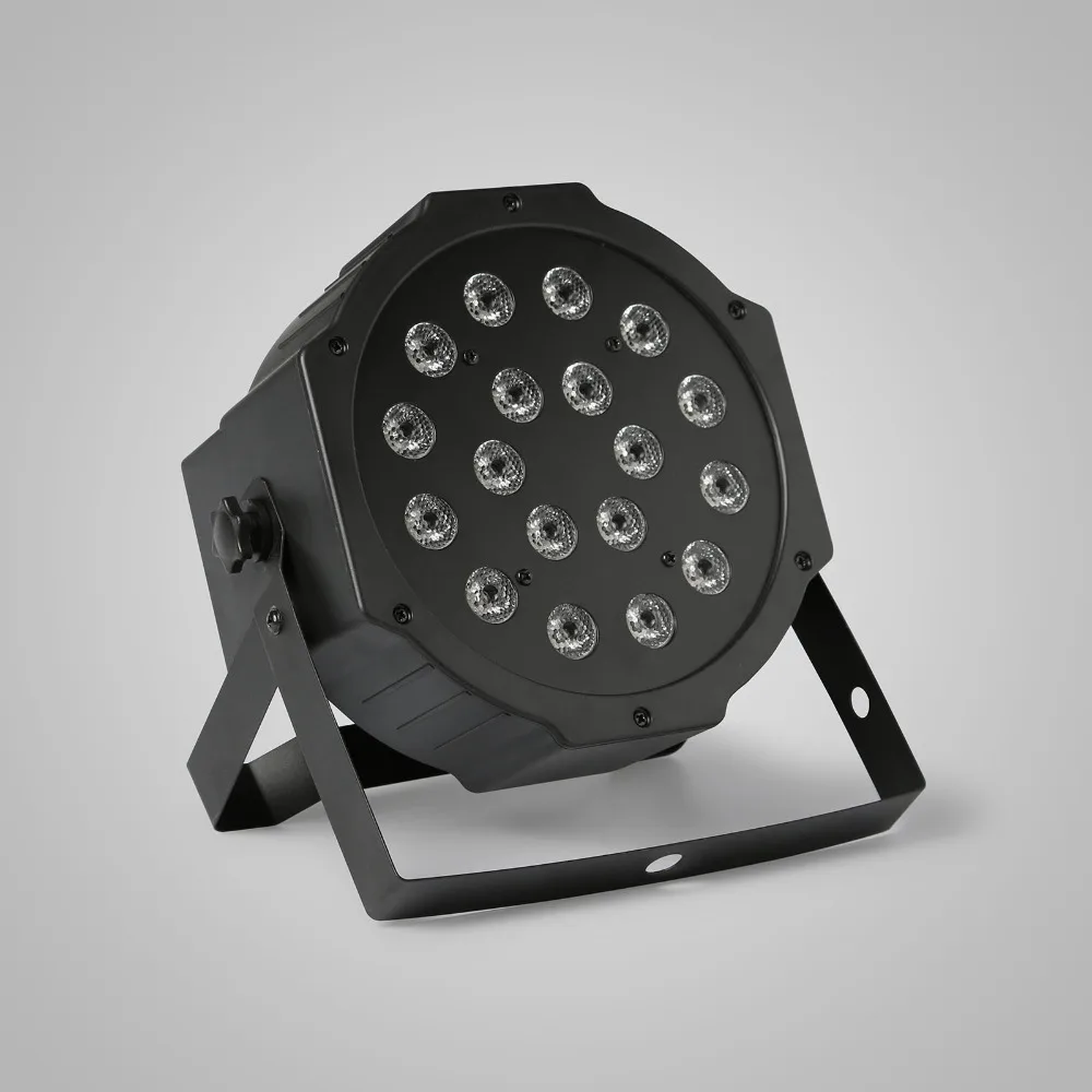 VEVOR 8 шт. 18X3W LED PAR64 54 Вт тонкий Par Может DMX плоский свет RGB цветное освещение проектор