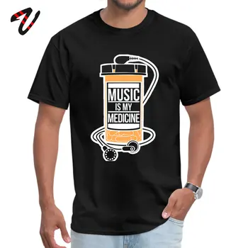 

Music is my medicine T-shirts Japan Sleeve Classic New Coming Men Summer T Shirt Classic Sweatshirts Crewneck Pure Mcgregor