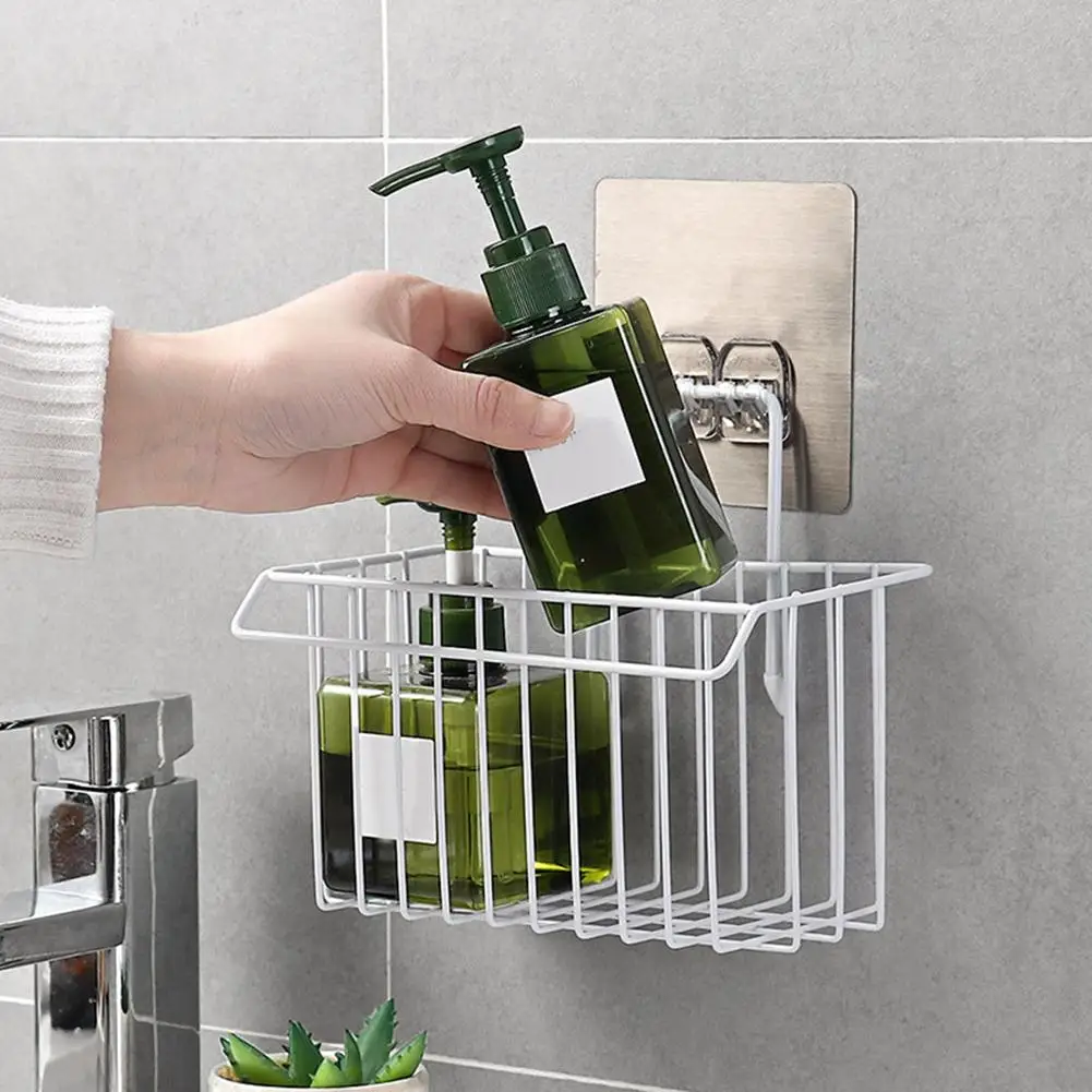 

Home Metal Sponge Duster Cloth Draining Rack Kitchen Storage Holder Organizer Basket