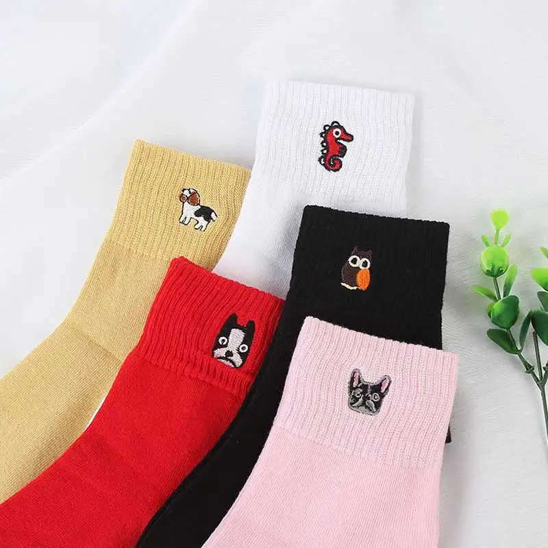 Harajuku Fashion Cartoon Character Bulldog Art Socks Women Hipster Dog Pattterned Socks Funny Cotton Short Ankle Socks Female Harajuku Fashion Cartoon Character Bulldog Art Socks Women Hipster Dog Pattterned Socks Funny Cotton Short Ankle Socks Female